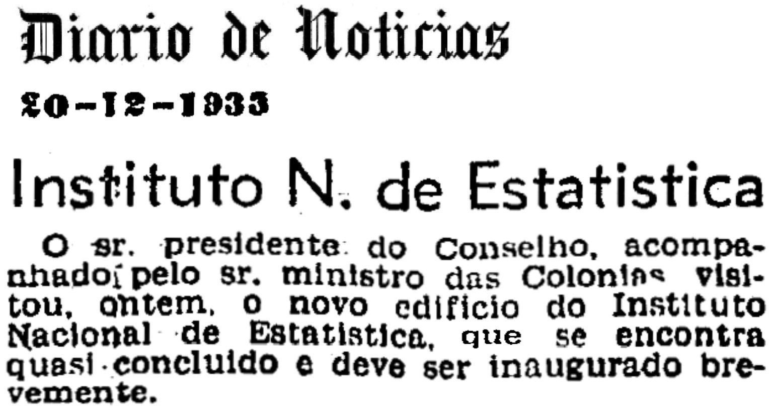 Diário de Notícias, 20 dezembro 1933